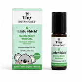 Little Shield organic daily wellness roll-on box and bottle, for little ones 6 months to 5 years.