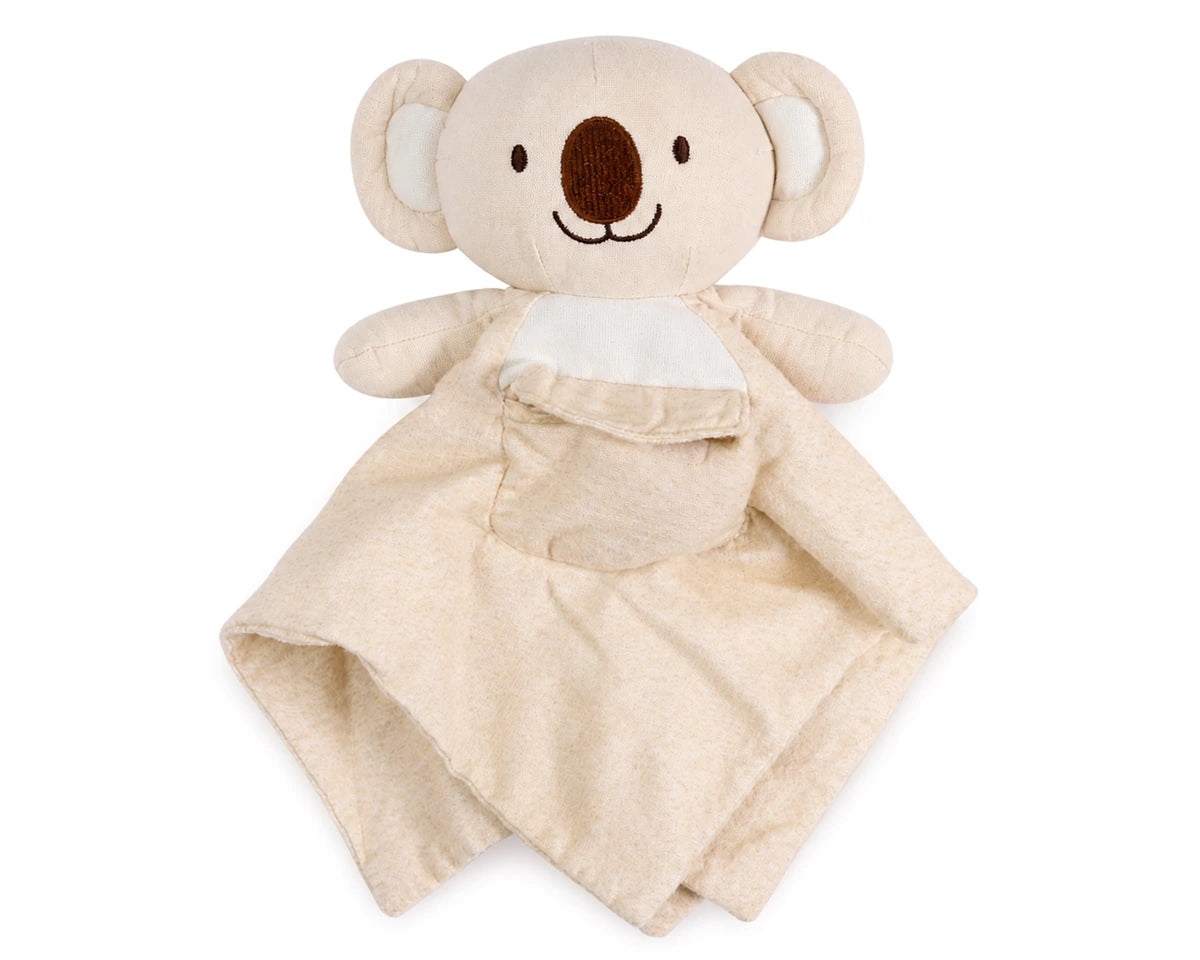 The complete Koa Comfy comforter, ready to accompany a child